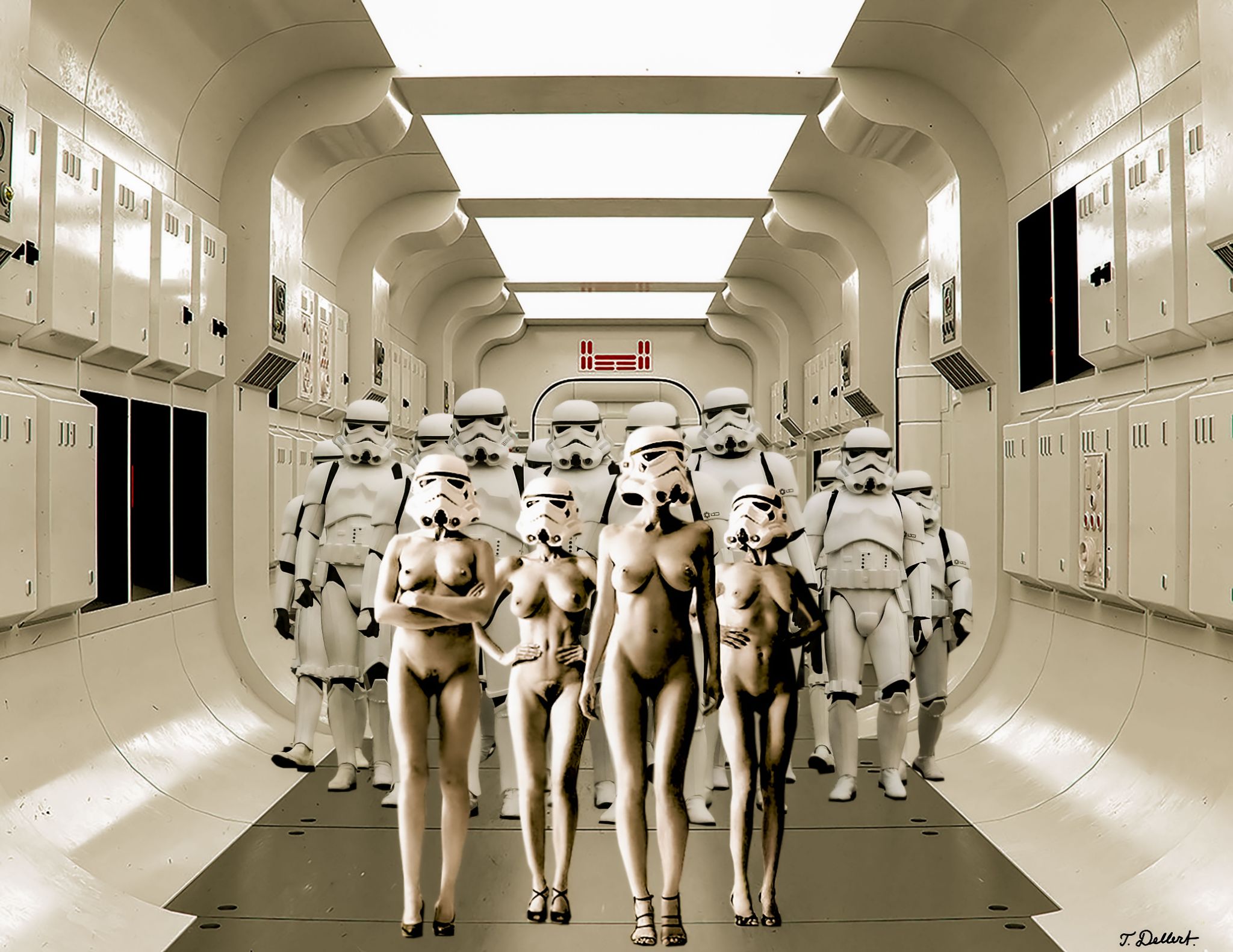 Naked Star War Girls in Spaceship